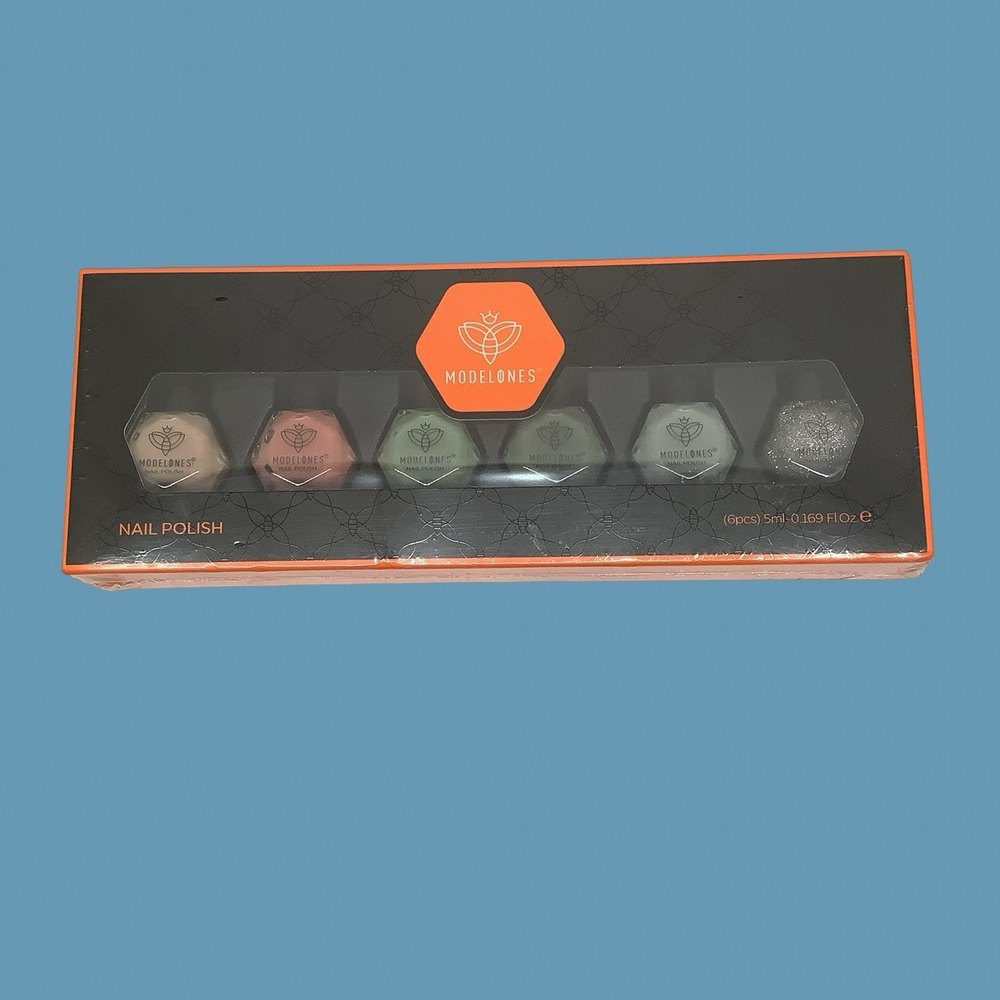 MODELONES Nail Polish  Gift Set  Blues Multicolor Assorted Shades 6 mini Bottles